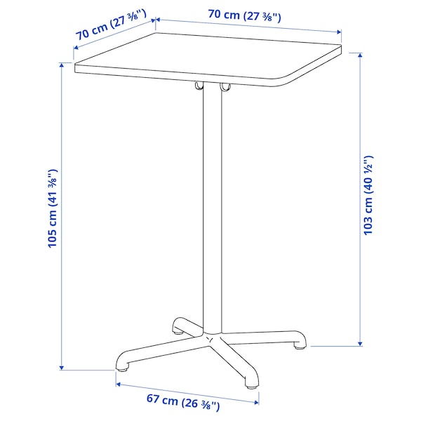 IKEA STENSELE bar table, anthracite/anthracite, 27 1/2x27 1/2 in , IKEA Sale | 26039YXMD