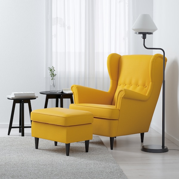 IKEA STRANDMON Wing chair, Skiftebo yellow , IKEA Sale | 21358VJPU