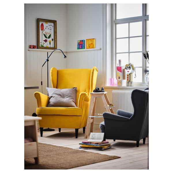 IKEA STRANDMON Wing chair, Skiftebo yellow , IKEA Sale | 21358VJPU