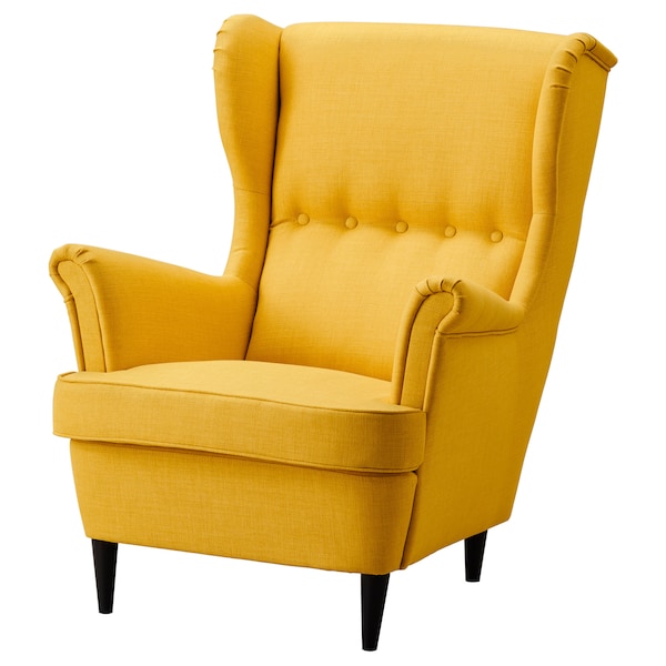 IKEA STRANDMON Wing chair, Skiftebo yellow , IKEA Sale | 21358VJPU