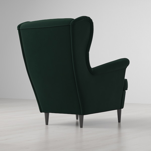 IKEA STRANDMON wing chair, Djuparp dark green , IKEA Sale | 94735CXHN