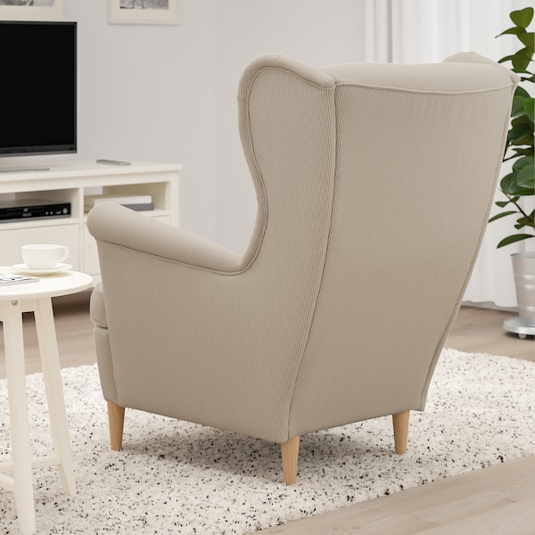 IKEA STRANDMON wing chair, Kelinge beige , IKEA Sale | 52176HPDS