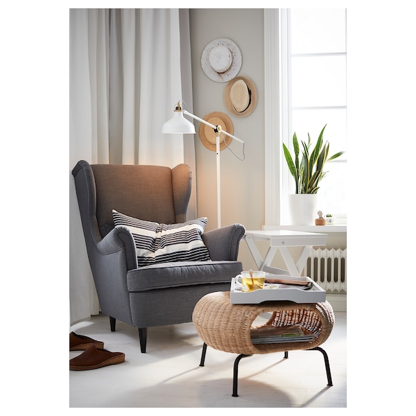 IKEA STRANDMON wing chair, Nordvalla dark gray , IKEA Sale | 06794CZMS