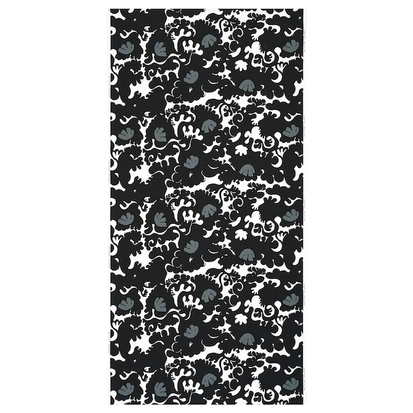 IKEA STRECKFLY pre-cut fabric, black/white, 59x118 in , IKEA Sale | 52714WBAN