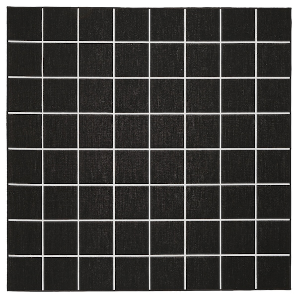 IKEA SVALLERUP rug flatwoven, in/outdoor, black/white, 6\'7 inx6\'7 in , IKEA Sale | 58109QYAS