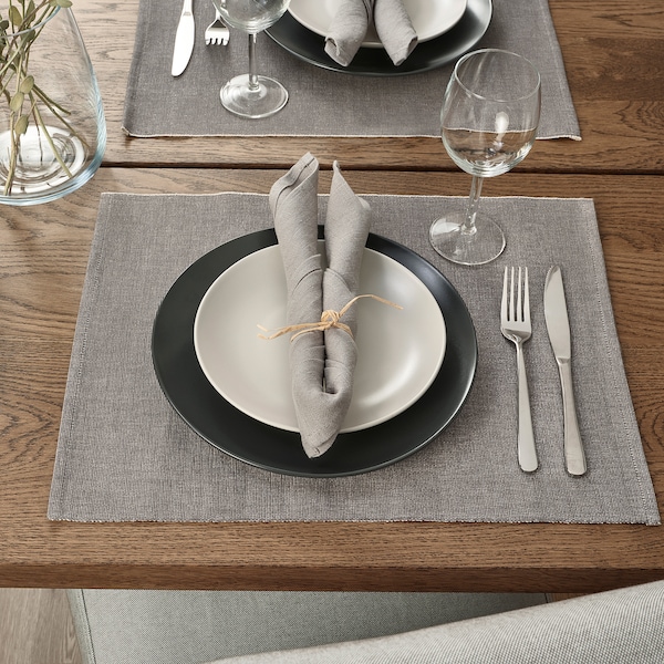 IKEA SVARTSENAP place mat, gray, 14x18 in , IKEA Sale | 29348ZSJU