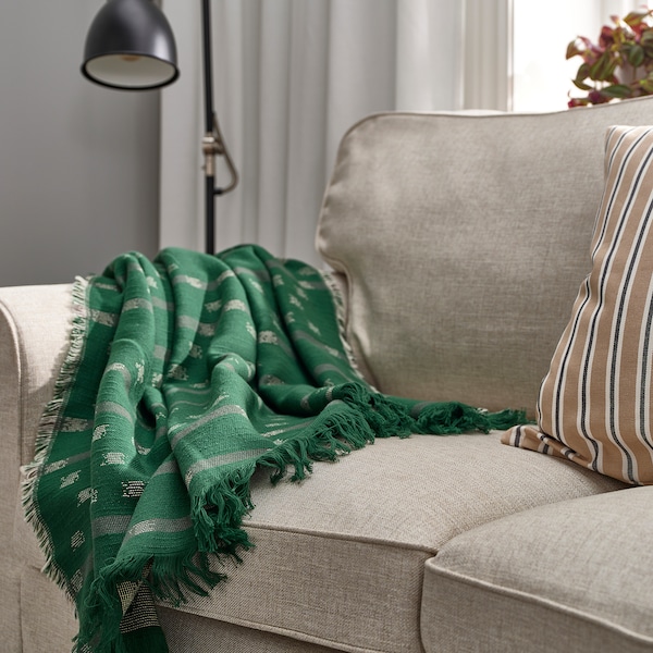 IKEA SVINROT throw, dark green, 51x67 in , IKEA Sale | 14865LJTK