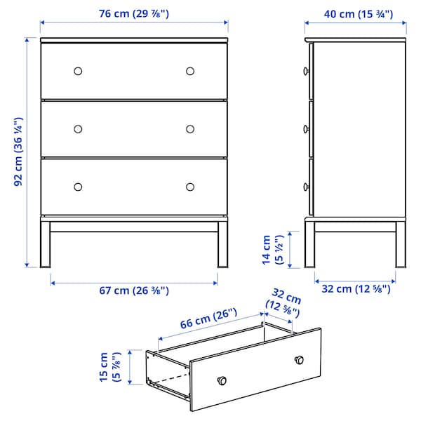 IKEA TARVA 3-drawer chest, pine, 29 7/8x36 1/4 in , IKEA Sale | 79468ASJP