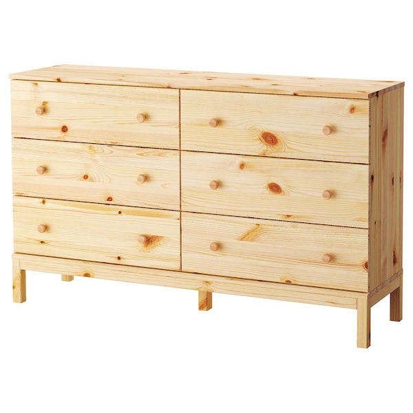 IKEA TARVA 6-drawer chest, pine, 59 1/2x36 1/4 in , IKEA Sale | 48036QVCO