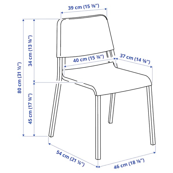 IKEA TEODORES chair, white, 2 pack , IKEA Sale | 37105XQCL