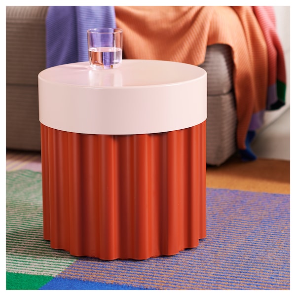 IKEA TESAMMANS side table, red-brown/pink, 14 5/8x14 5/8 in , IKEA Sale | 02687LGXS