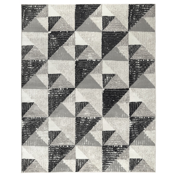 IKEA TILLFART rug, low pile, triangle/gray, 7\'10 inx9\'10 in , IKEA Sale | 82657CHPR