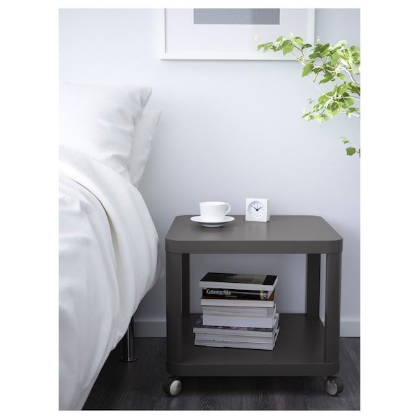 IKEA TINGBY Side table on casters, gray, 19  5/8x19  5/8 in , IKEA Sale | 46215JWYT