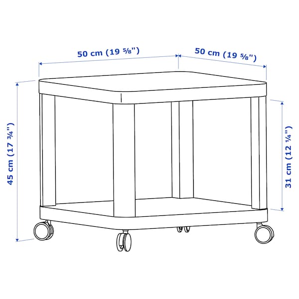 IKEA TINGBY Side table on casters, gray, 19  5/8x19  5/8 in , IKEA Sale | 46215JWYT