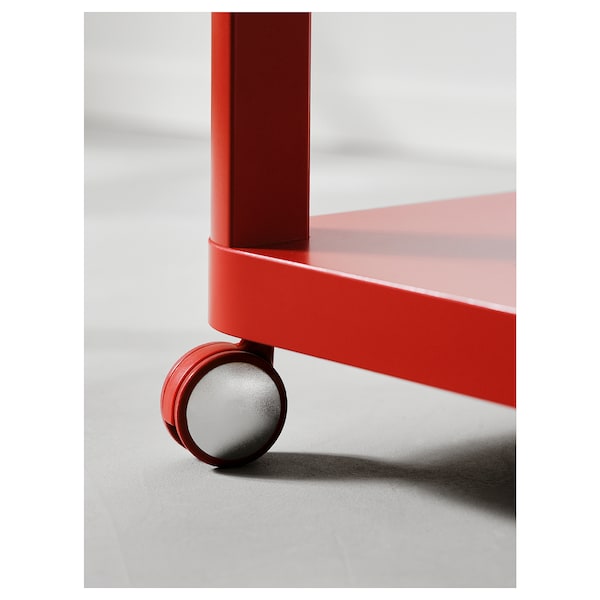 IKEA TINGBY side table on casters, red, 19 5/8x19 5/8 in , IKEA Sale | 70981UBEL