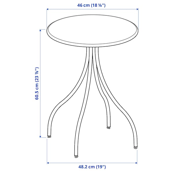 IKEA TÅNEBRO side table, anthracite, 18 1/8 in , IKEA Sale | 20957QPFV