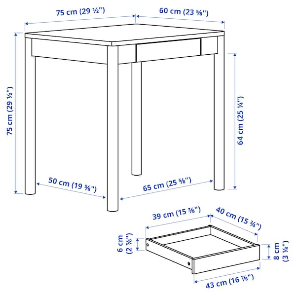 IKEA TONSTAD desk, off-white, 29 1/2x23 5/8 in , IKEA Sale | 57398KQMZ