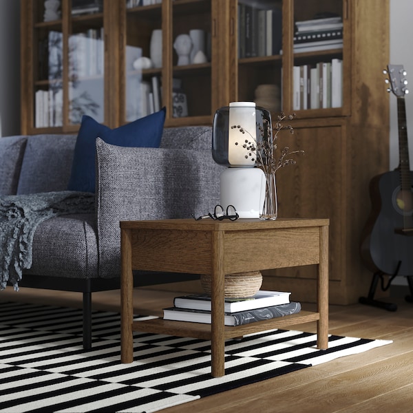 IKEA TONSTAD side table, brown stained oak veneer, 25 1/4x15 3/4 in , IKEA Sale | 06832SMBH