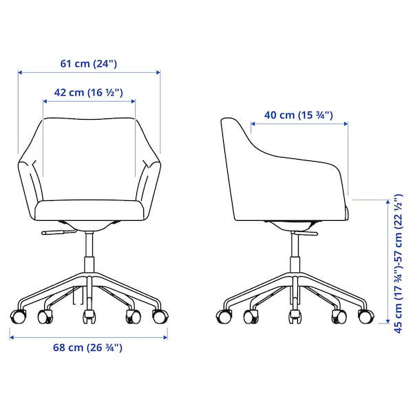 IKEA TOSSBERG / LÅNGFJÄLL conference chair, Gunnared dark gray/white , IKEA Sale | 58231JWMA