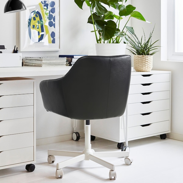 IKEA TOSSBERG / MALSKÄR swivel chair, Grann black/white , IKEA Sale | 38426CSVO