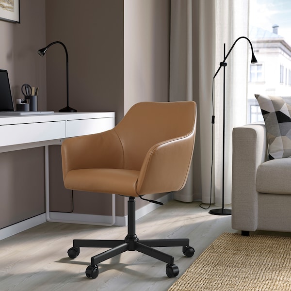 IKEA TOSSBERG / MALSKÄR swivel chair, Grann light brown/black , IKEA Sale | 08751ARFZ