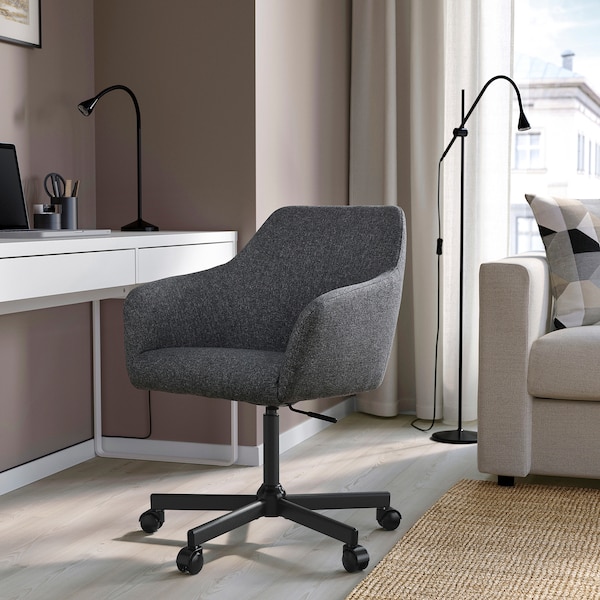 IKEA TOSSBERG / MALSKÄR swivel chair, Gunnared dark gray/black , IKEA Sale | 80719JHOV