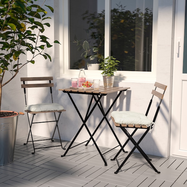 IKEA TÄRNÖ chair, outdoor, foldable black/light brown stained , IKEA Sale | 87930RHFD