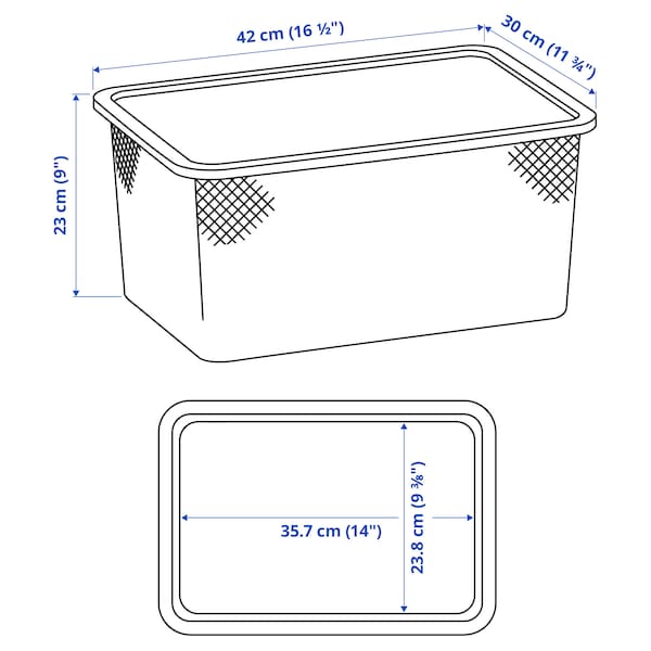 IKEA TROFAST mesh storage box, dark gray, 16 1/2x11 3/4x9 in , IKEA Sale | 31582MVOW