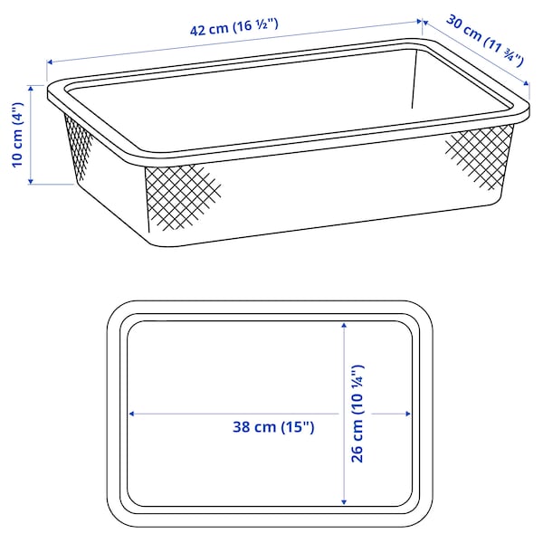 IKEA TROFAST mesh storage box, dark gray, 16 1/2x11 3/4x3 7/8 in , IKEA Sale | 19267JERC