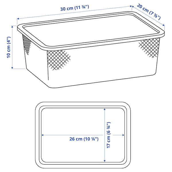 IKEA TROFAST mesh storage box, dark gray, 7 7/8x11 3/4x3 7/8 in , IKEA Sale | 14639NUZB