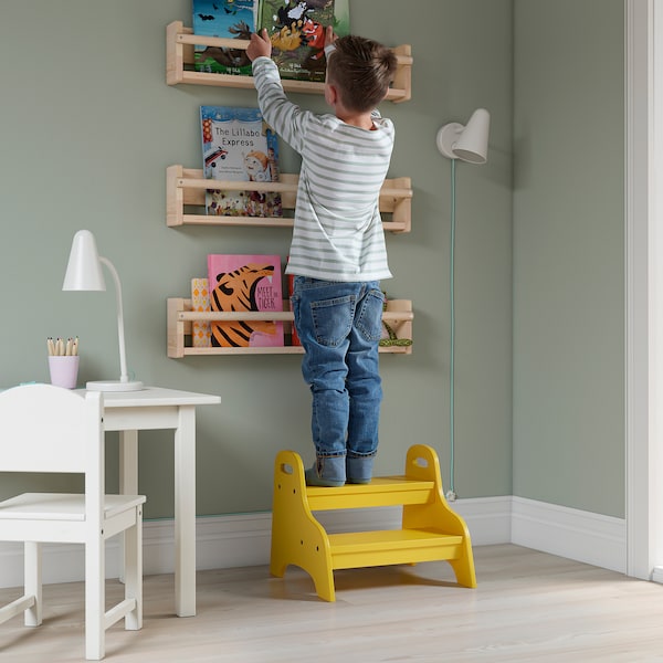 IKEA TROGEN child's step stool, yellow, 15 3/4x15x13 in , IKEA Sale | 07598DMNK