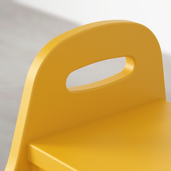 IKEA TROGEN child's step stool, yellow, 15 3/4x15x13 in , IKEA Sale | 07598DMNK