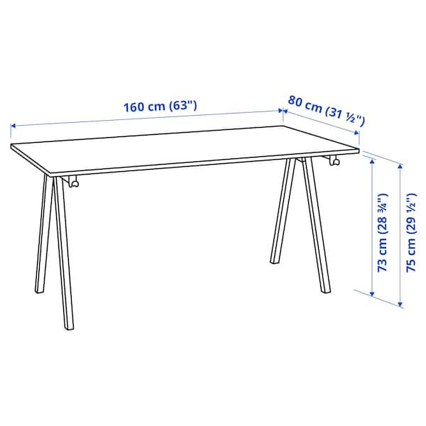 IKEA TROTTEN desk, beige/white, 63x31 1/2 in , IKEA Sale | 19682VGOW