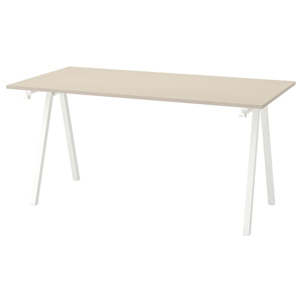 IKEA TROTTEN desk, beige/white, 63x31 1/2 in , IKEA Sale | 19682VGOW