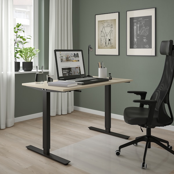 IKEA TROTTEN desk sit/stand, beige/anthracite, 47 1/4x27 1/2 in , IKEA Sale | 56238BTUH