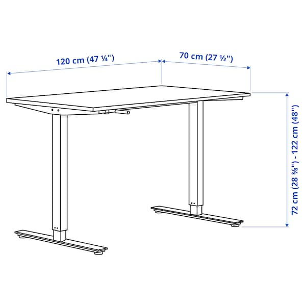 IKEA TROTTEN desk sit/stand, beige/anthracite, 47 1/4x27 1/2 in , IKEA Sale | 56238BTUH