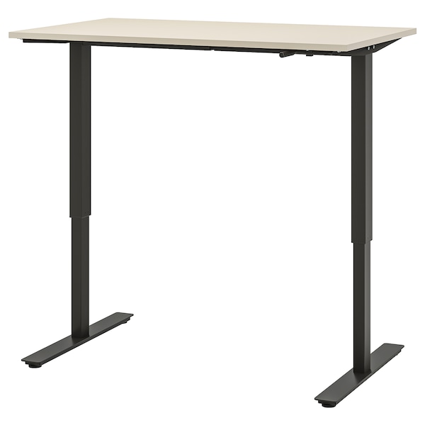 IKEA TROTTEN desk sit/stand, beige/anthracite, 47 1/4x27 1/2 in , IKEA Sale | 56238BTUH