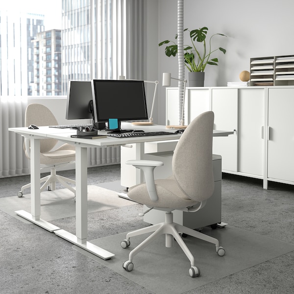 IKEA TROTTEN desk sit/stand, white, 47 1/4x27 1/2 in , IKEA Sale | 81596QHBG