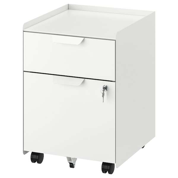 IKEA TROTTEN drawer unit w 2 drawers on casters, white , IKEA Sale | 82504LQPE