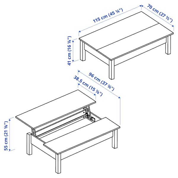 IKEA TRULSTORP Coffee table, black-brown, 45  1/4x27  1/2 in , IKEA Sale | 83579CYIB