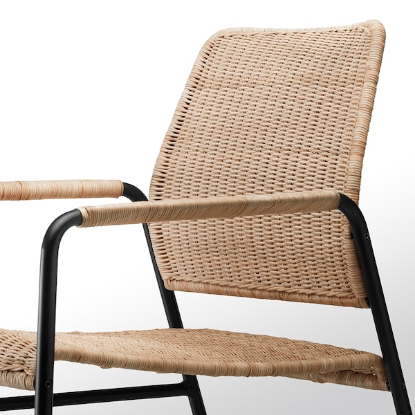 IKEA ULRIKSBERG armchair, rattan/anthracite , IKEA Sale | 21095VRGM