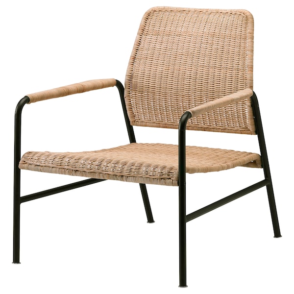 IKEA ULRIKSBERG armchair, rattan/anthracite , IKEA Sale | 21095VRGM