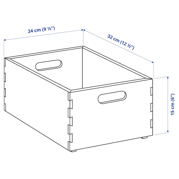 IKEA UPPDATERA storage box, dark bamboo, 9 ½x12 ½x6 in , IKEA Sale | 62891CHDZ