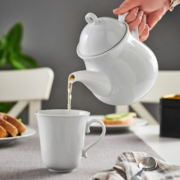 IKEA UPPLAGA teapot, white, 1.3 qt , IKEA Sale | 27865AHTJ