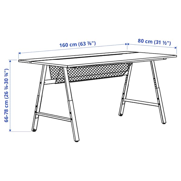 IKEA UTESPELARE gaming desk, black, 63x31 1/2 in , IKEA Sale | 84267OCXV