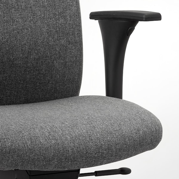 IKEA VALLFJÄLLET office chair with armrests, Gunnared gray , IKEA Sale | 38491MBZJ