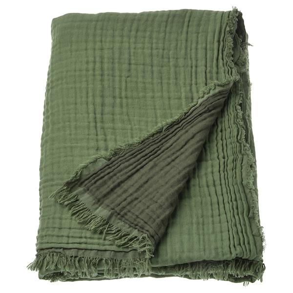 IKEA VALLKRASSING throw, gray-green, 59x79 in , IKEA Sale | 82170LUMI