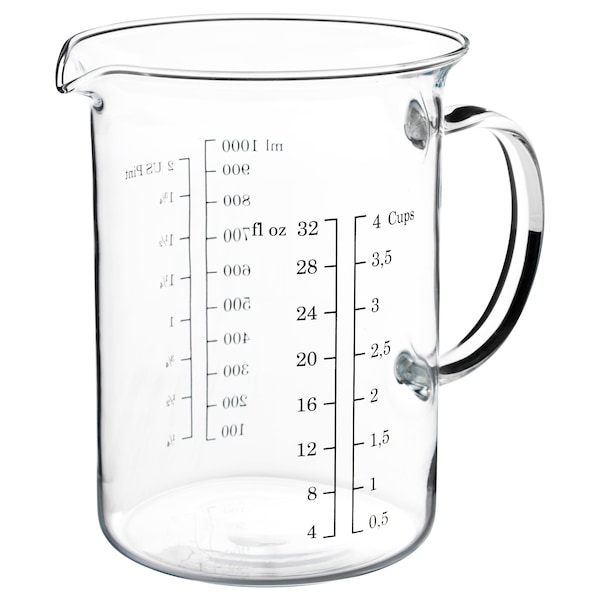 IKEA VARDAGEN measuring cup, glass, 34 oz , IKEA Sale | 29740GURY