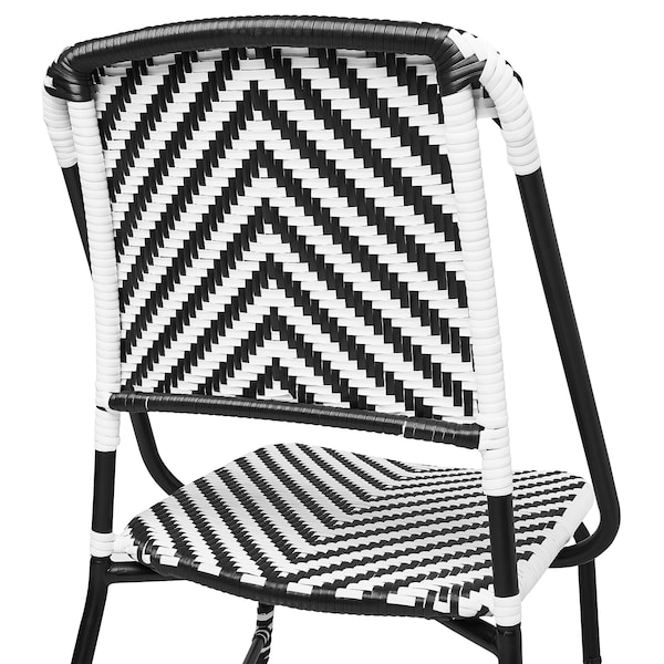 IKEA VASSHOLMEN chair, in/outdoor, black/white , IKEA Sale | 58796LDPS