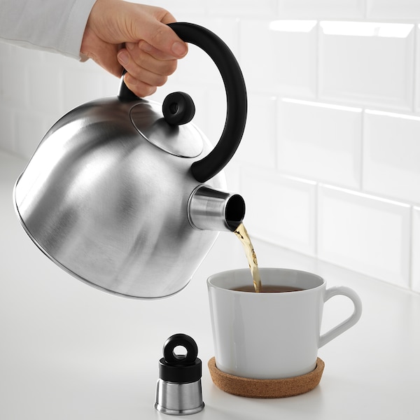 IKEA VATTENTÄT Kettle, stainless steel, black , IKEA Sale | 27034YDVO